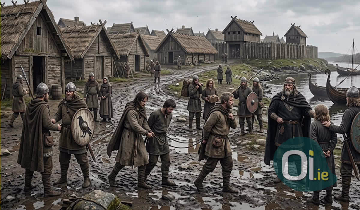 slavery in Ireland, Dublin slave market, Viking Dublin, Norse Vikings, medieval Ireland, Irish history, human trafficking, early medieval Ireland.